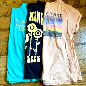 3 graphic tee shirts